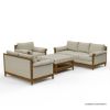 Picture of Junction 3 Piece Living Room Sofa Set with Ottoman Table