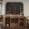 Picture of Wexford Arched 2 Tone Bar Cabinet with Wine Storage