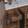 Picture of Wexford Arched 2 Tone Bar Cabinet with Wine Storage