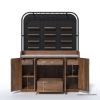 Picture of Wexford Arched 2 Tone Bar Cabinet with Wine Storage
