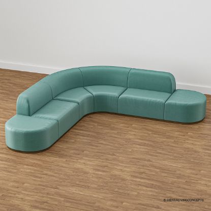 Picture of Annex L-Shaped Modular Sectional Sofa with Bumper Ends