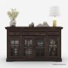 Picture of Tirana Solid Wood Large Buffet Cabinet with Glass Door and Drawer