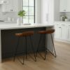 Picture of Simcoe Industrial Wooden Backless Kitchen Island Stool