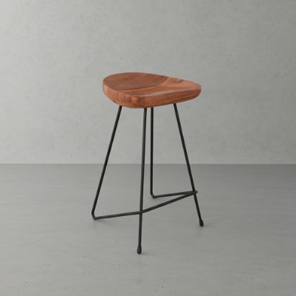 Picture of Simcoe Industrial Wooden Backless Kitchen Island Stool