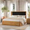 Picture of Lytton Modern Farmhouse Upholstered Wingback Bed Frame