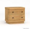 Picture of Lytton Modern Farmhouse Solid Wood Nightstand with 2 Drawers