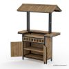 Picture of Leaside Teak Wood Outdoor Tiki Bar Table Stools Set