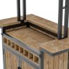 Picture of Leaside Teak Wood Outdoor Tiki Bar Table Stools Set