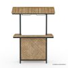 Picture of Leaside Teak Wood Outdoor Tiki Bar Table with Storage
