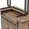 Picture of Leaside Teak Wood Outdoor Tiki Bar Table with Storage