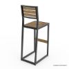 Picture of Leaside Industrial Teak Wood Outdoor Bar Chair