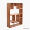 Picture of Coquitlam Rustic Solid Wood Tall Geometric Bookcase 