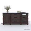 Picture of Albion Marble Top Kitchen Island with Lift Up Mixer Stand