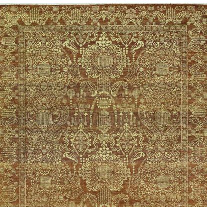 Picture of Weyburn Hand-Knotted Copper & Gold Traditional Rug