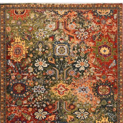 Picture of Repentigny Red Persian Style Hand Knotted Floral Carpet Rug