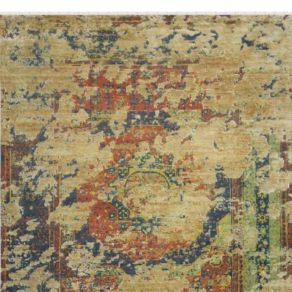 Picture of Haldimand Distressed Hand Knotted Wool & Silk Vintage Rug