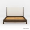 Picture of Beaver Solid Wood & Upholstered Wingback Platform Bed Frame