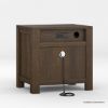 Picture of Beaver Rustic 1 Drawer Nightstand with Power Outlet Space