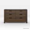 Picture of Beaver Rustic Solid Wood 6 Drawer Dresser for Bedroom