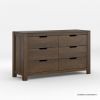 Picture of Beaver Rustic Solid Wood 6 Drawer Dresser for Bedroom