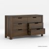 Picture of Beaver Rustic Solid Wood 6 Drawer Dresser for Bedroom