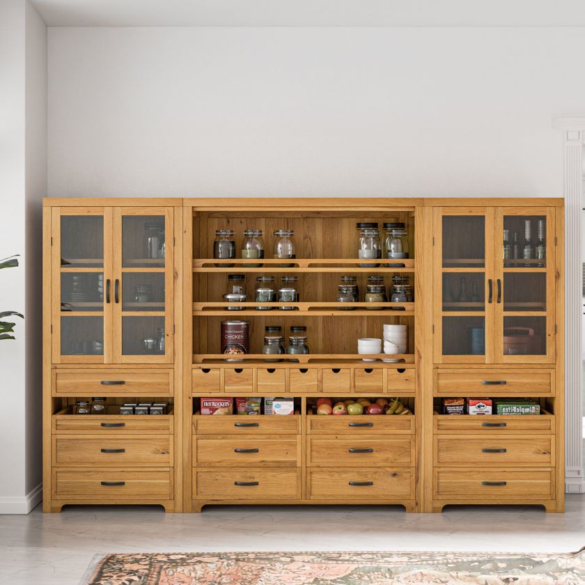 Picture of Edmonton Large Free Standing Kitchen Pantry Cabinet with Drawers