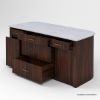 Picture of Agincourt Curved Marble Top Kitchen Island with Drawers 