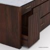 Picture of Agincourt Curved Marble Top Kitchen Island with Drawers 