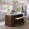 Picture of Agincourt Curved Marble Top Kitchen Island with Drawers 