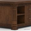 Picture of Amesbury Hand Carved Solid Wood Coffee Table with Storage & Wine Rack