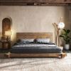 Picture of Bermondsey Solid Wood Low Profile Rustic Log Bed Frame