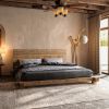 Picture of Bermondsey Solid Wood Low Profile Rustic Log Bed Frame