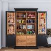 Picture of Cabbagetown Black Free Standing Tall Kitchen Pantry Cabinet