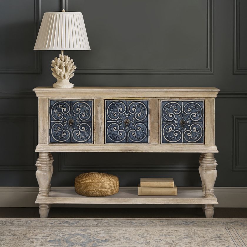 Picture of York Ornate Entryway Console Table with Storage