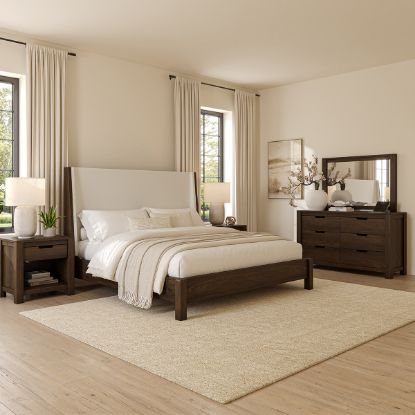 Picture of Beaver 4 Piece Modern Rustic Bedroom Furniture Set