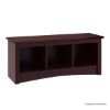 Picture of Westhope Wooden Entryway Bench with Shoe Storage