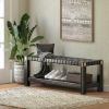 Picture of Bonaparte Modern Black Entryway Bench with Shoe Rack