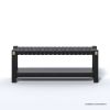 Picture of Bonaparte Modern Black Entryway Bench with Shoe Rack