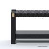 Picture of Bonaparte Modern Black Entryway Bench with Shoe Rack