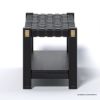 Picture of Bonaparte Modern Black Entryway Bench with Shoe Rack