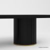 Picture of Nicola Black Modern Fluted Base Rectangle Dining Room Table
