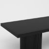 Picture of Nicola Black Modern Fluted Base Rectangle Dining Room Table