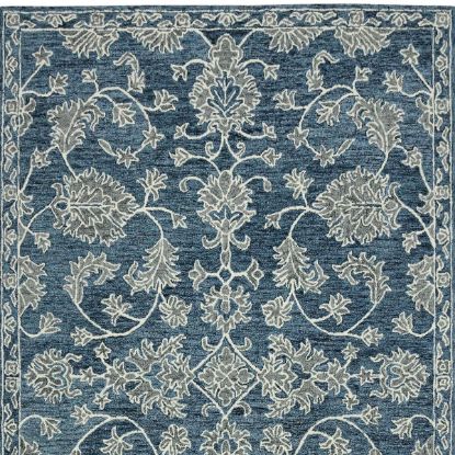 Picture of Clairlea Royal Blue Traditional Hand Tufted Wool Rug