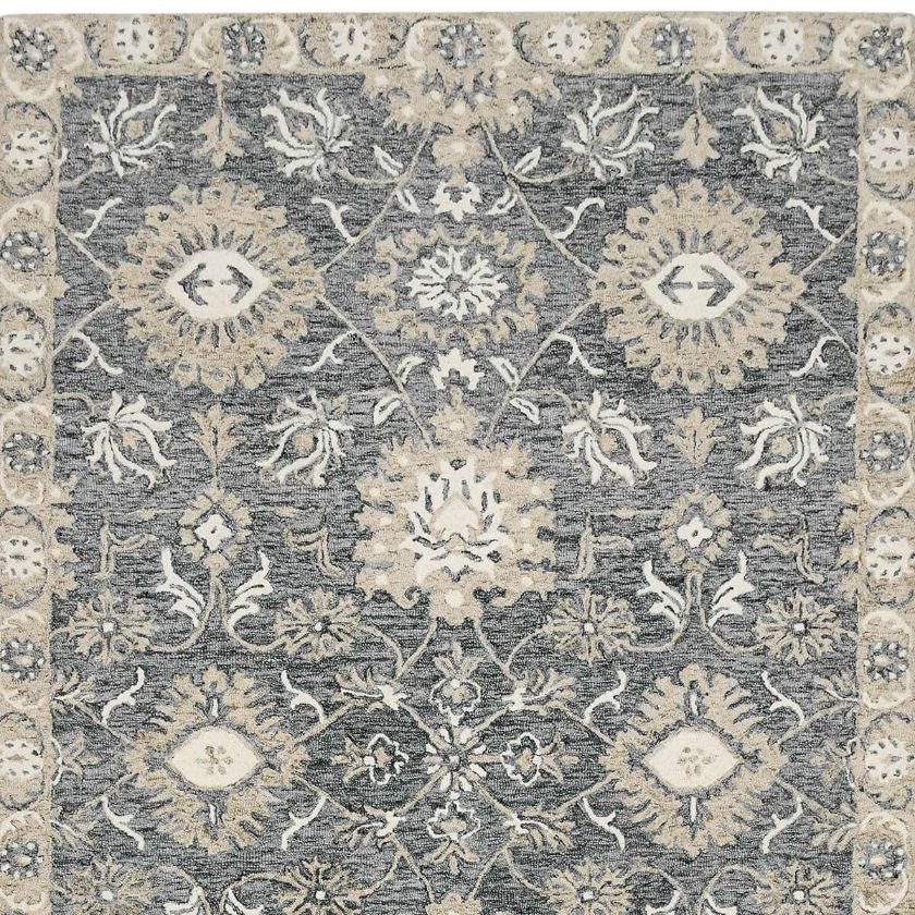 Picture of Etobicoke Grey and Beige New Zealand Wool Oushak Rug