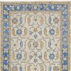 Picture of Huron Oushak Style Blue and Gold Floral Trellis Rug