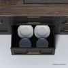 Picture of Beloeil Distressed Black Kitchen Island with Trash Bin Storage