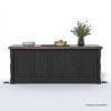 Picture of Beloeil Distressed Black Kitchen Island with Trash Bin Storage
