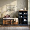 Picture of Joliette Two Tone Entryway Storage Bench with Shoe Rack