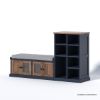 Picture of Joliette Two Tone Entryway Storage Bench with Shoe Rack