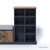 Picture of Joliette Two Tone Entryway Storage Bench with Shoe Rack